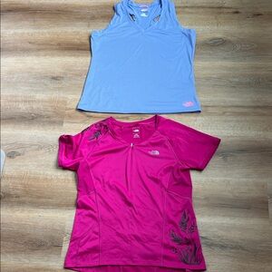 The North Face (2) BUNDLE Violet and Fuchsia Tops Size L